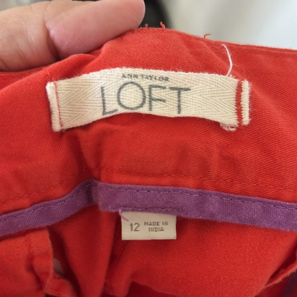 Loft Orange Shorts Sz 12 EUC